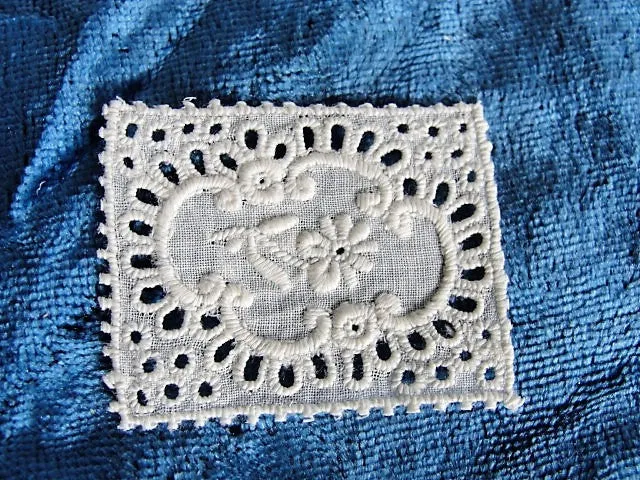 RESERVED LOVELY Antique Small Lace Applique, DOLL Size Lace Applique, Doll Clothing, Baby Clothing Applique, Lace Trims