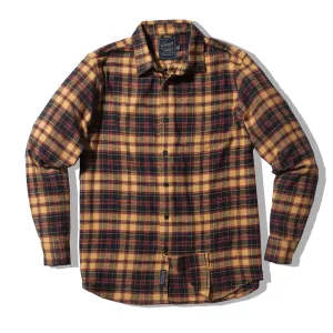 Shady Grove Stretch Flannel Shirt - Navy Red Ecru