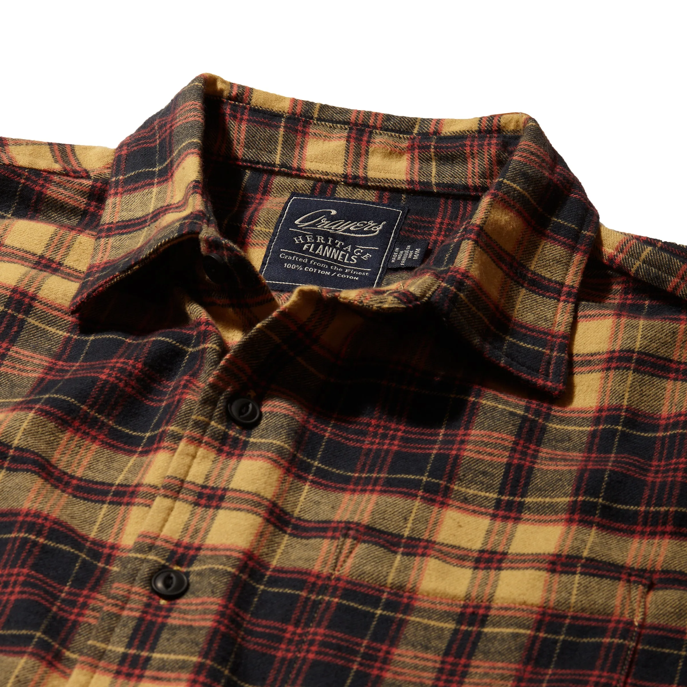 Shady Grove Stretch Flannel Shirt - Navy Red Ecru