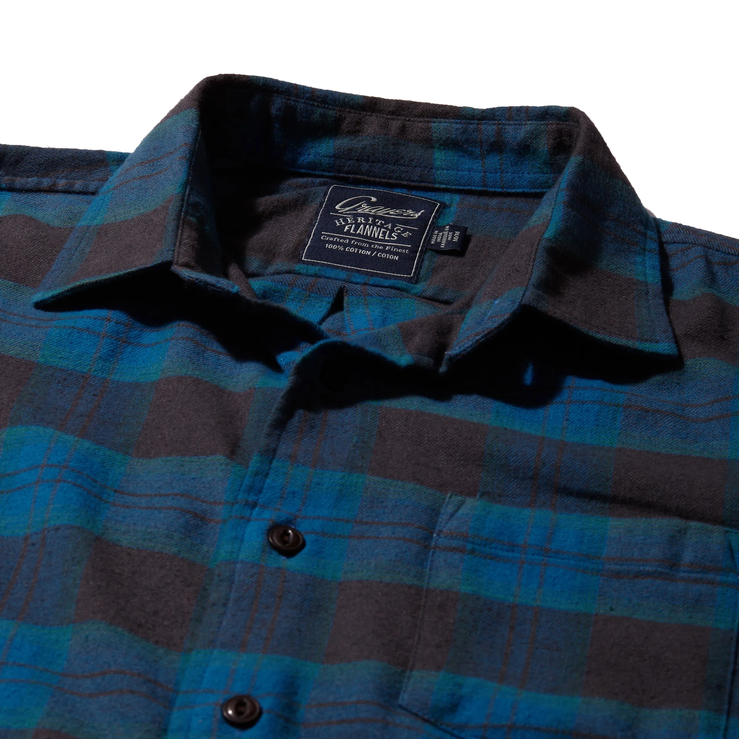 Shady Grove Stretch Flannel Shirt - Teal Olive