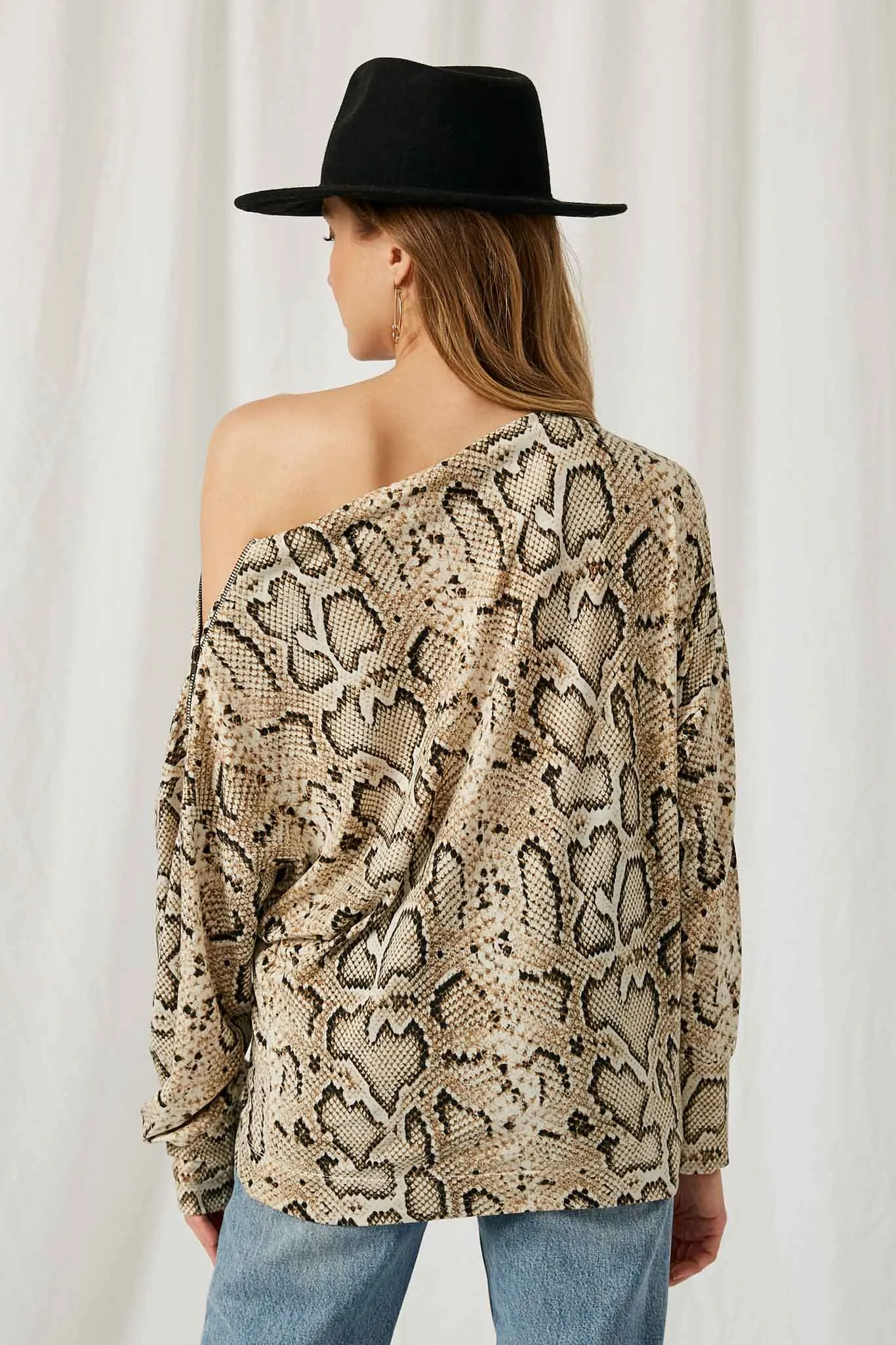 Snakeskin Knit Top