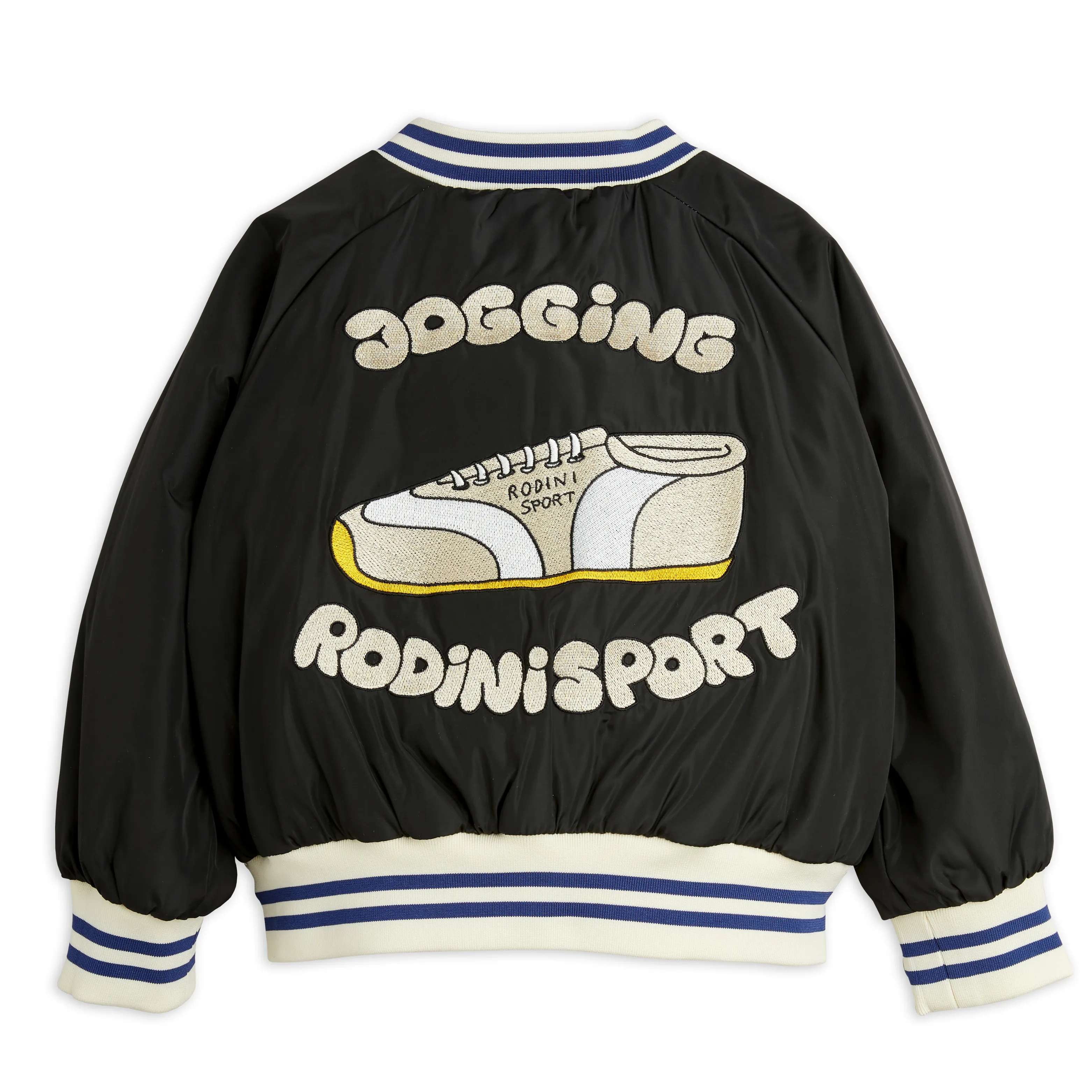 Stripe reversible baseball jacket