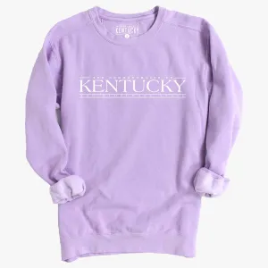 The Commonwealth Pigment Dyed Crewneck Sweatshirt (Orchid)