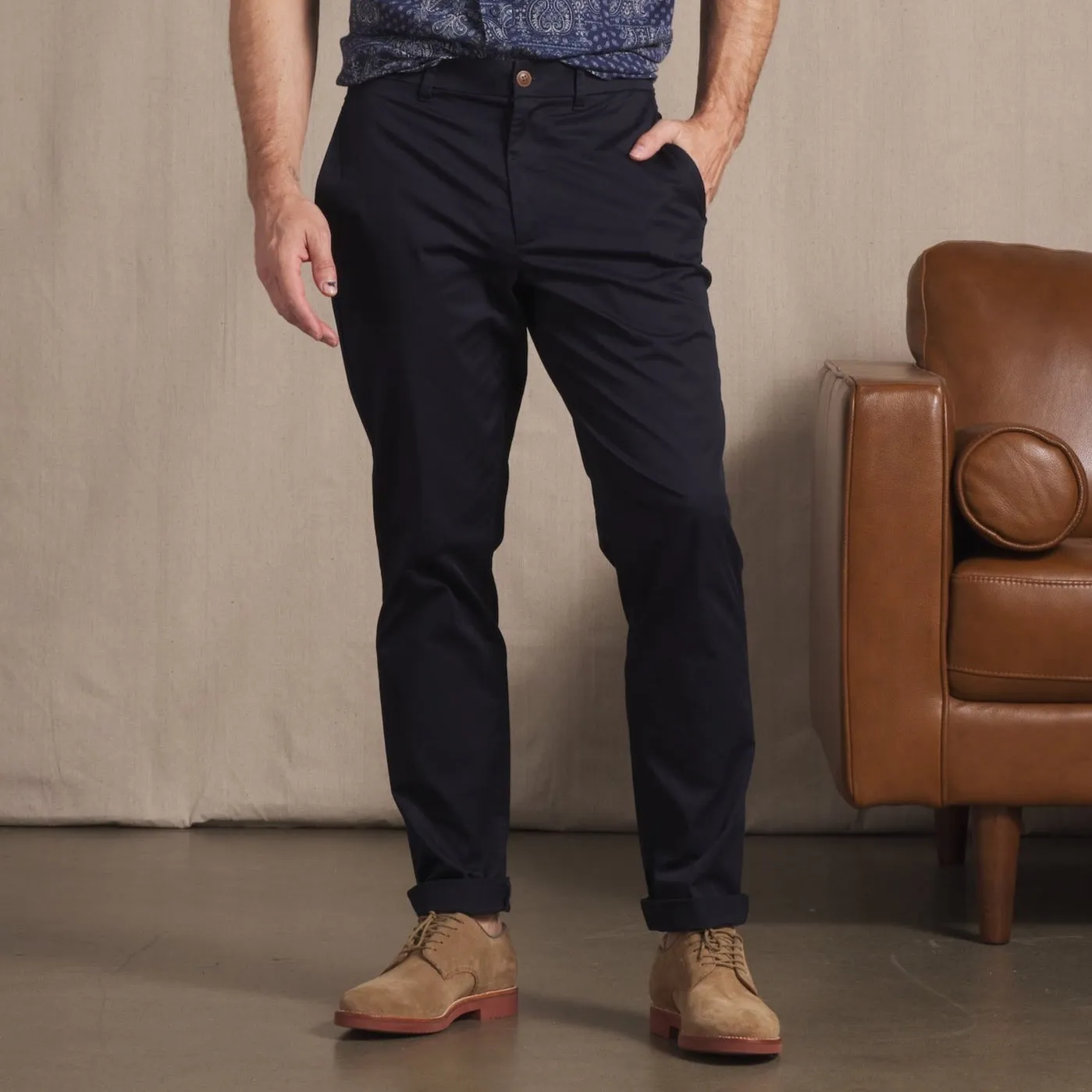 Thompson Flex Stretch Chino (Relaxed Fit) - Dark Navy