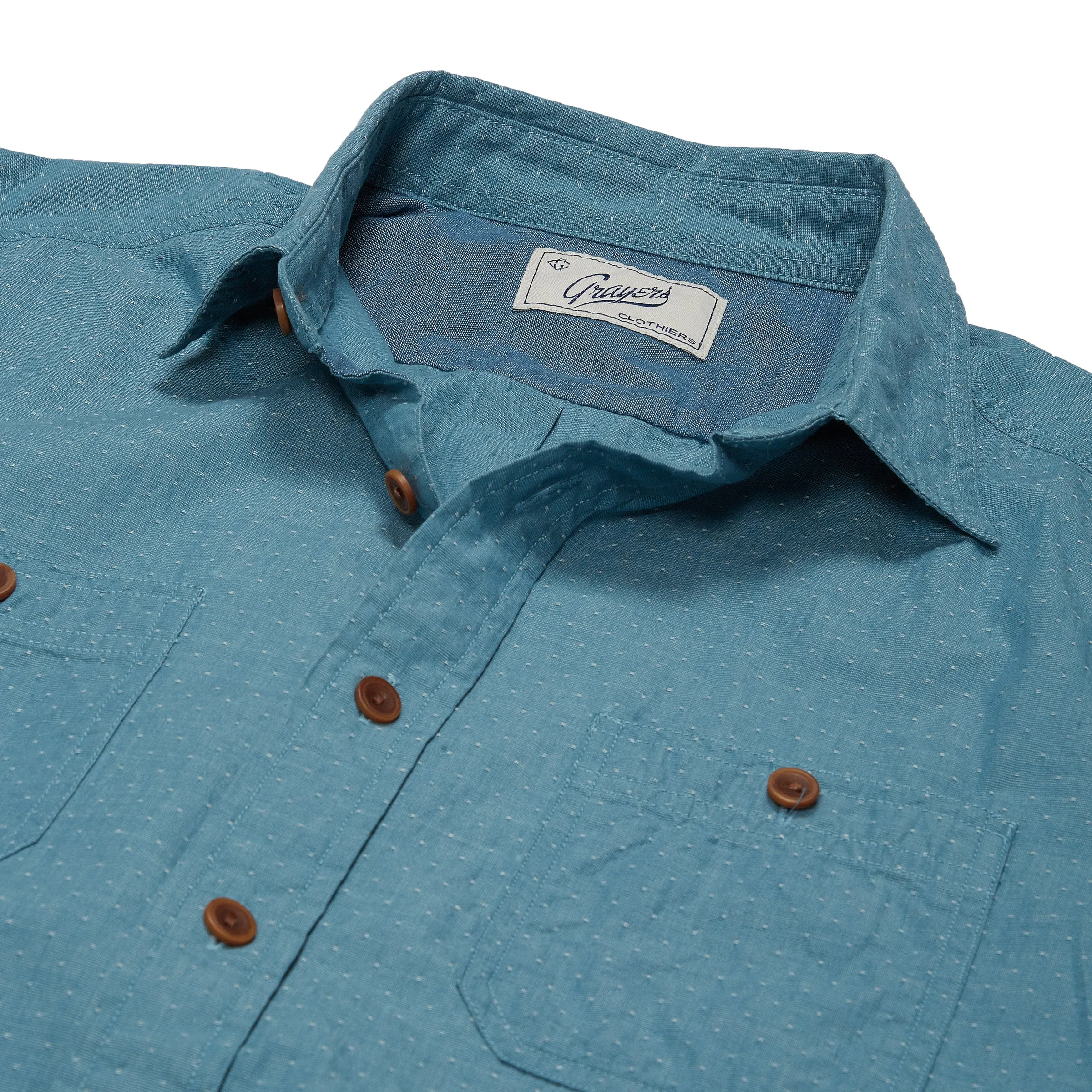 Townsend Dobby Short Sleeve Shirt - Storm Blue Whisper (Final Sale)