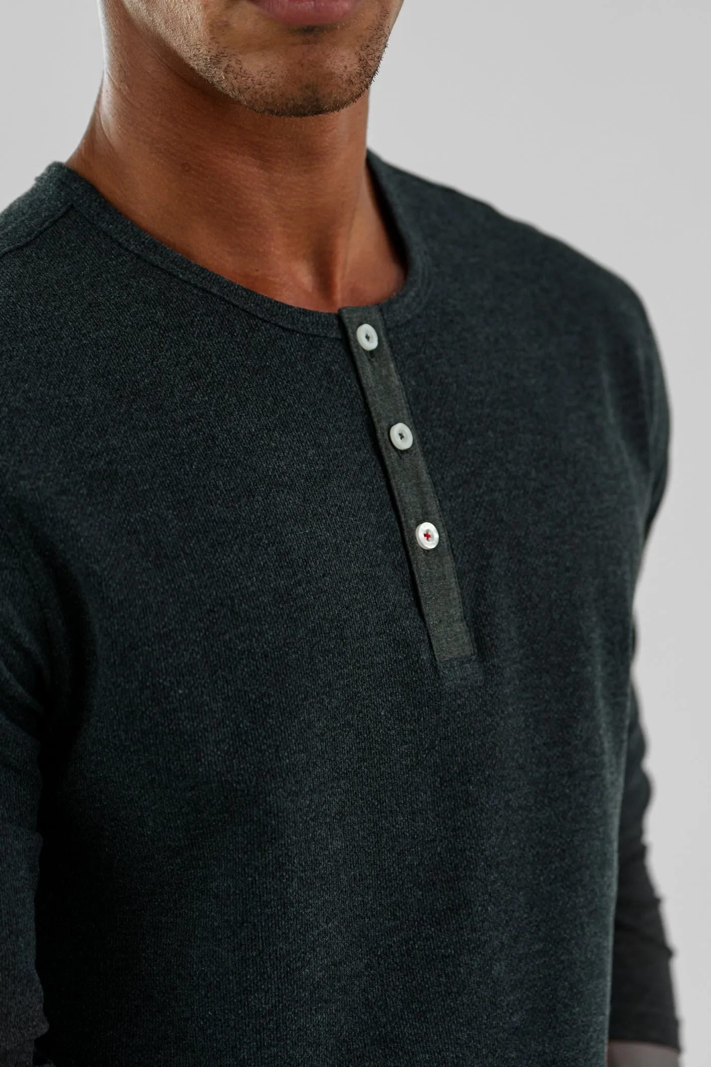 TRAILBLAZER - Charcoal Solid Henley