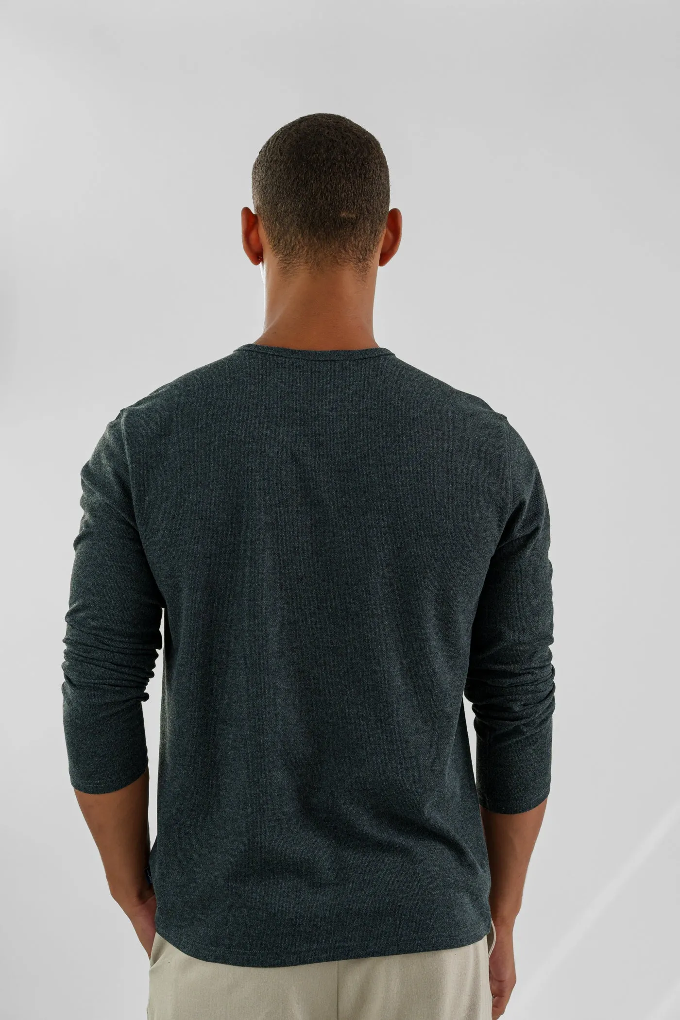 TRAILBLAZER - Charcoal Solid Henley