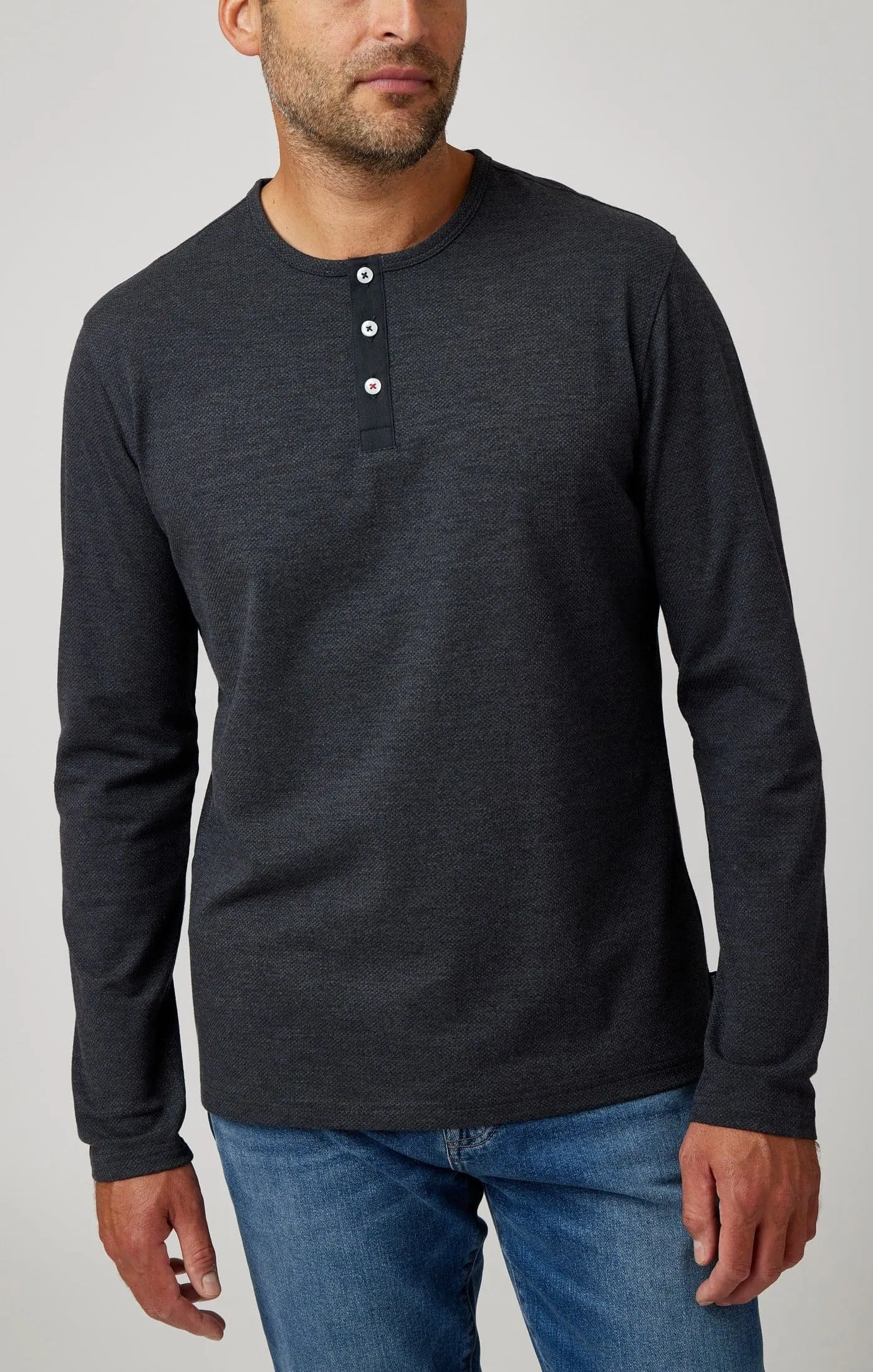 TRAILBLAZER - Charcoal Solid Henley