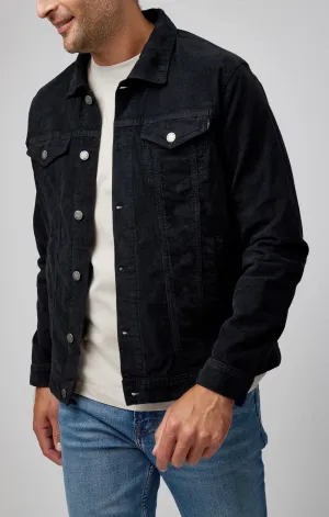 VALLEY - Black Solid Antique Washed Jacket