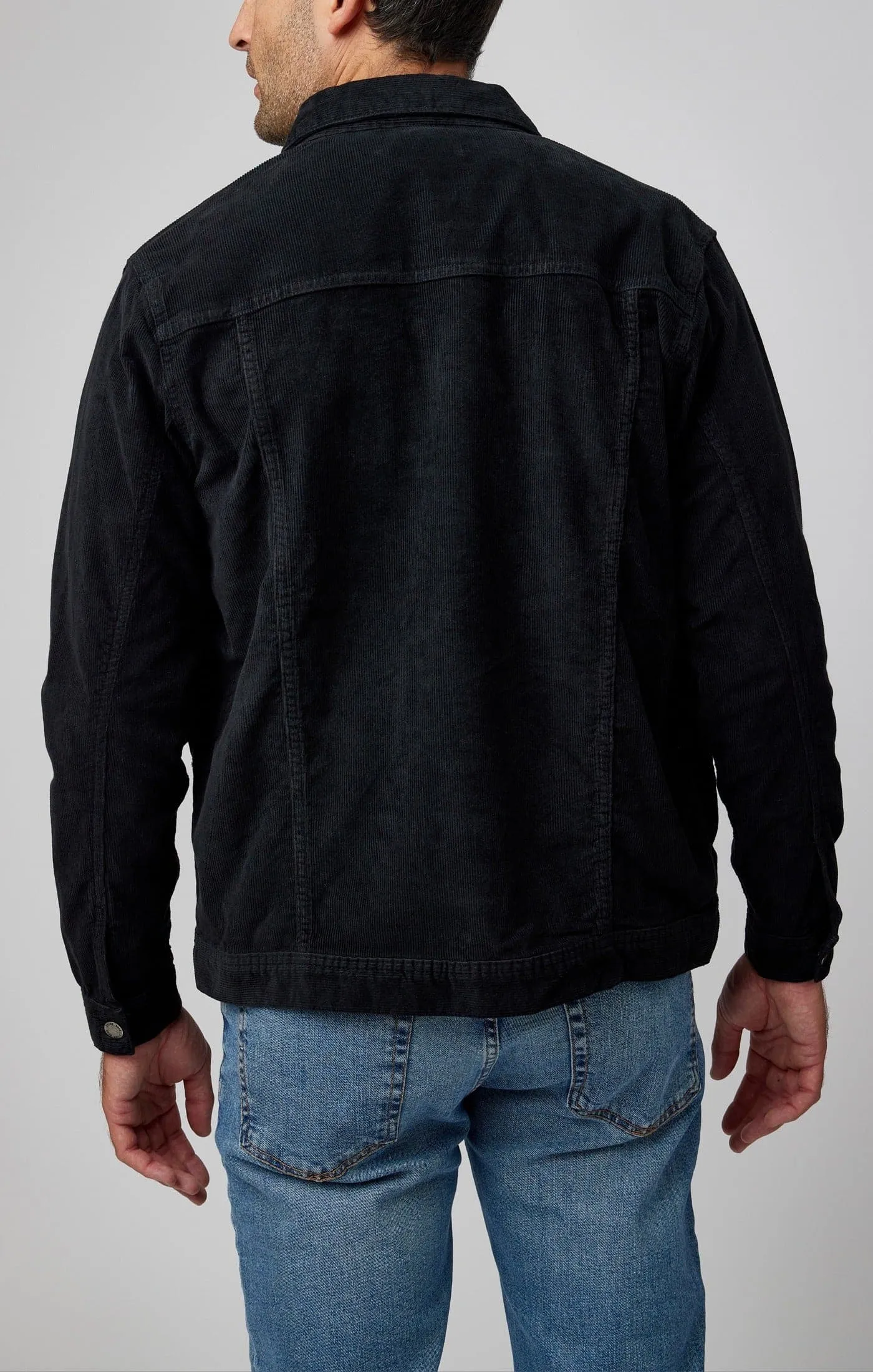 VALLEY - Black Solid Antique Washed Jacket