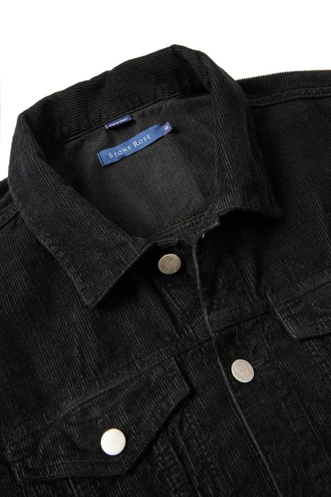 VALLEY - Black Solid Antique Washed Jacket