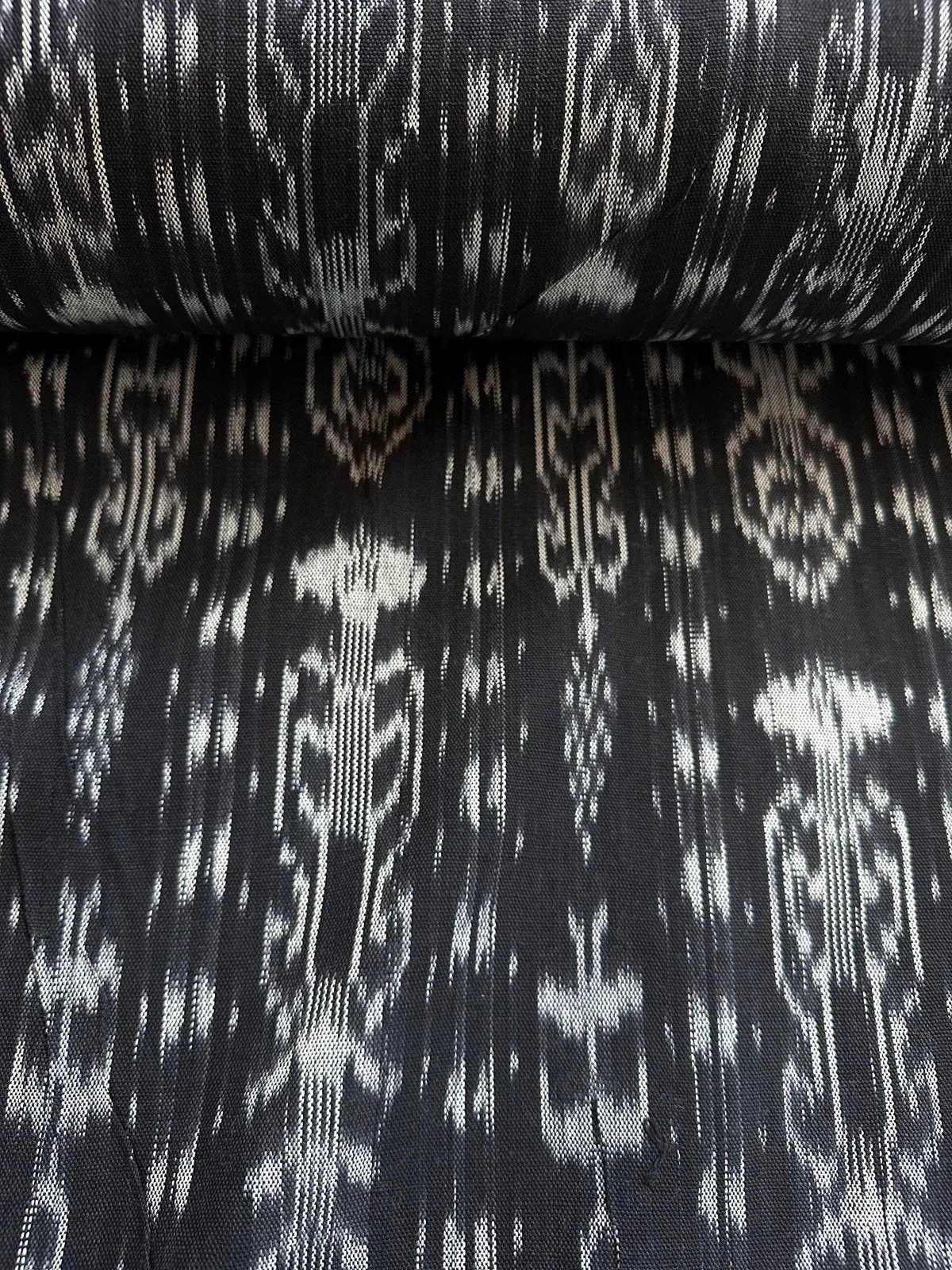 Vintage Handwoven Guatemalan Grunge Black and White Cotton