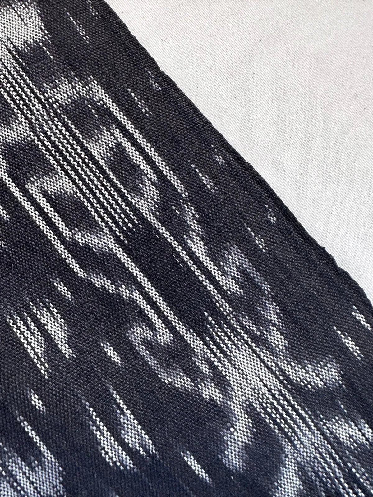 Vintage Handwoven Guatemalan Grunge Black and White Cotton