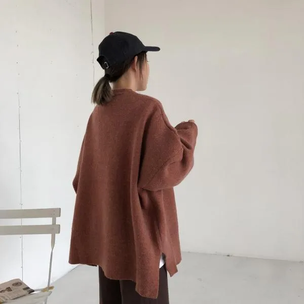 Warm Oversize Huge Solid Colors Sweater