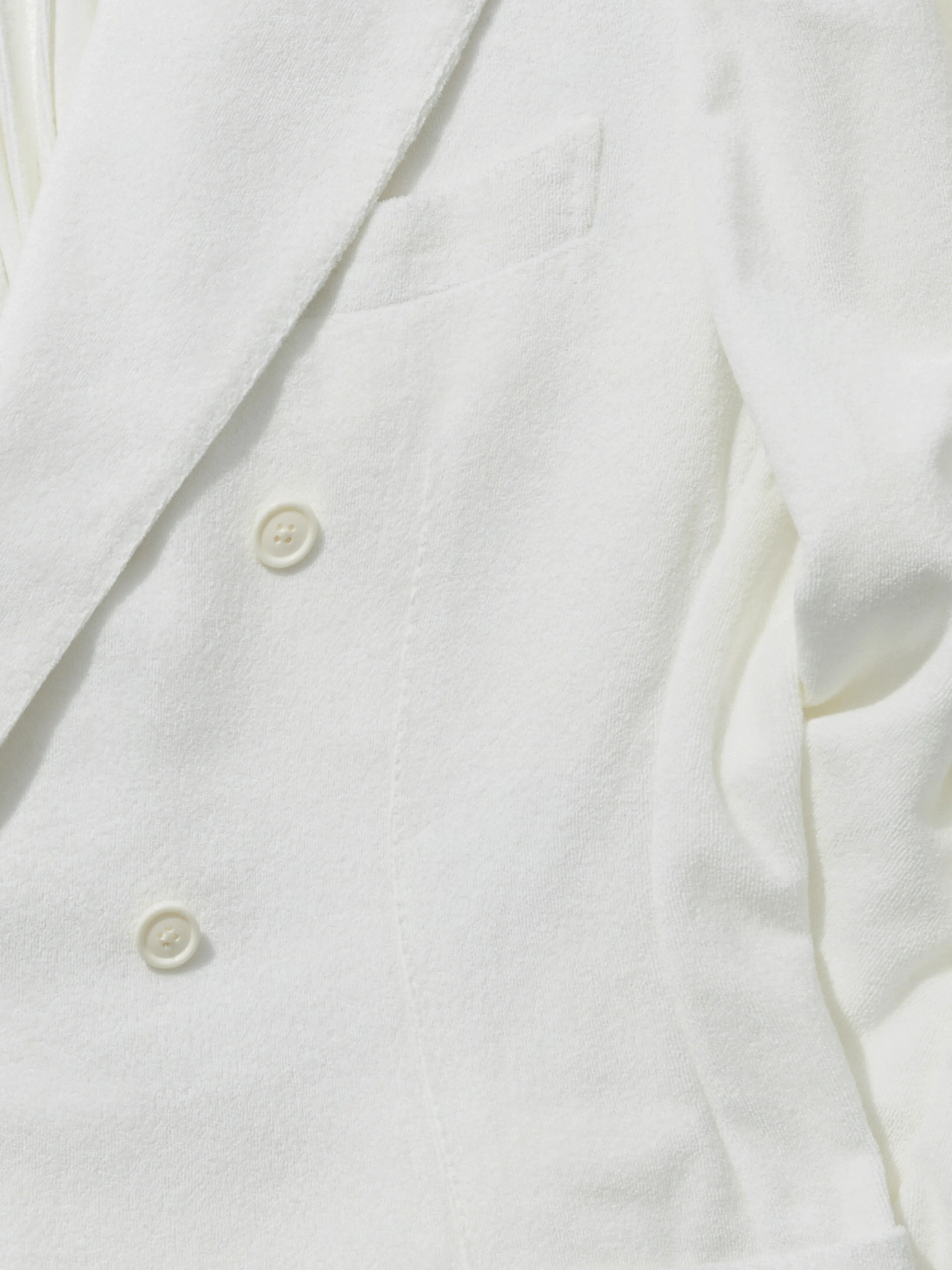 White Terry Towelling Jacket