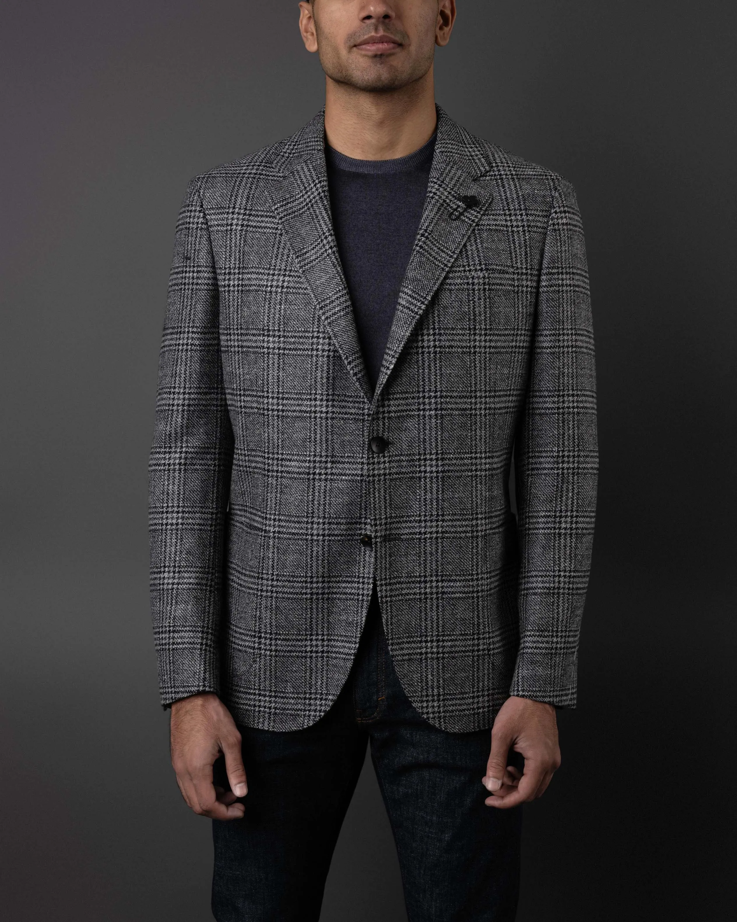 Windowpane Checked Jacket