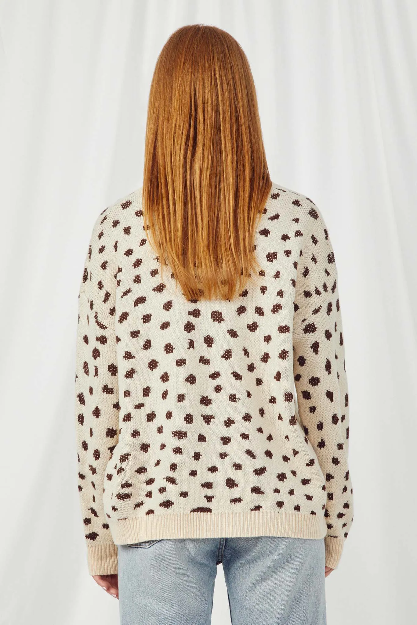 Womens Leopard Print Pullover Sweater Top